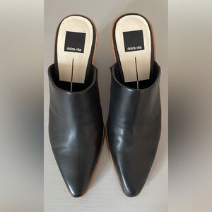Dolce Vita Black Leather Mules
